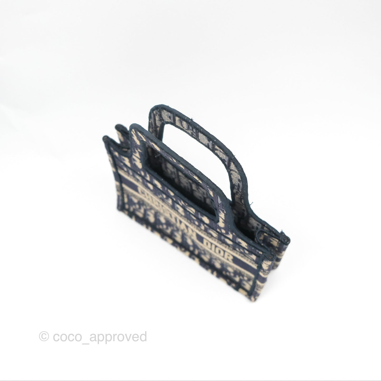 Dior Mini Book Tote Blue Oblique Canvas