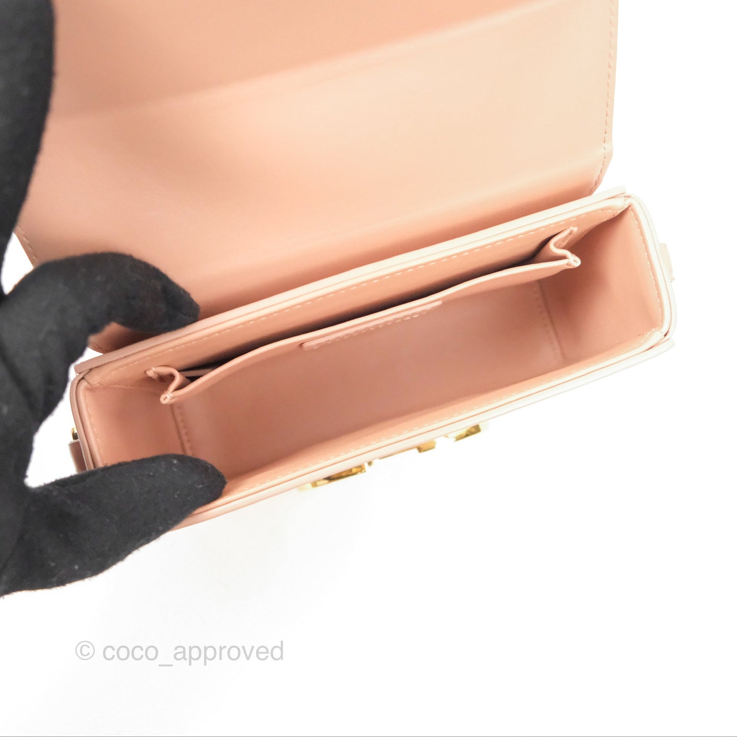 Christian Dior 30 Montaigne Beige Calfskin Box Bag