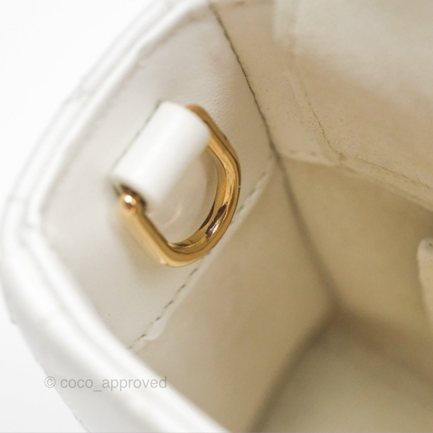 Christian Dior Small Lady D-Joy Bag Latte Lambskin Cannage Gold Hardware
