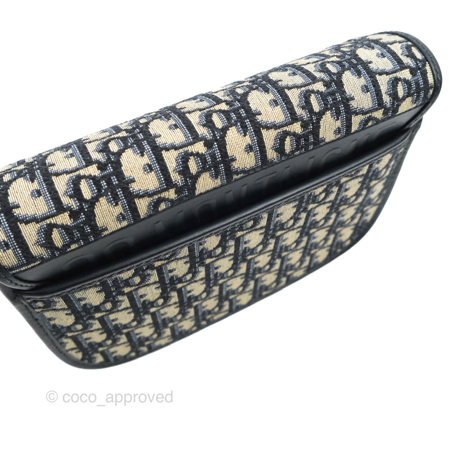Dior Medium Bobby Bag Blue Oblique Jacquard Canvas