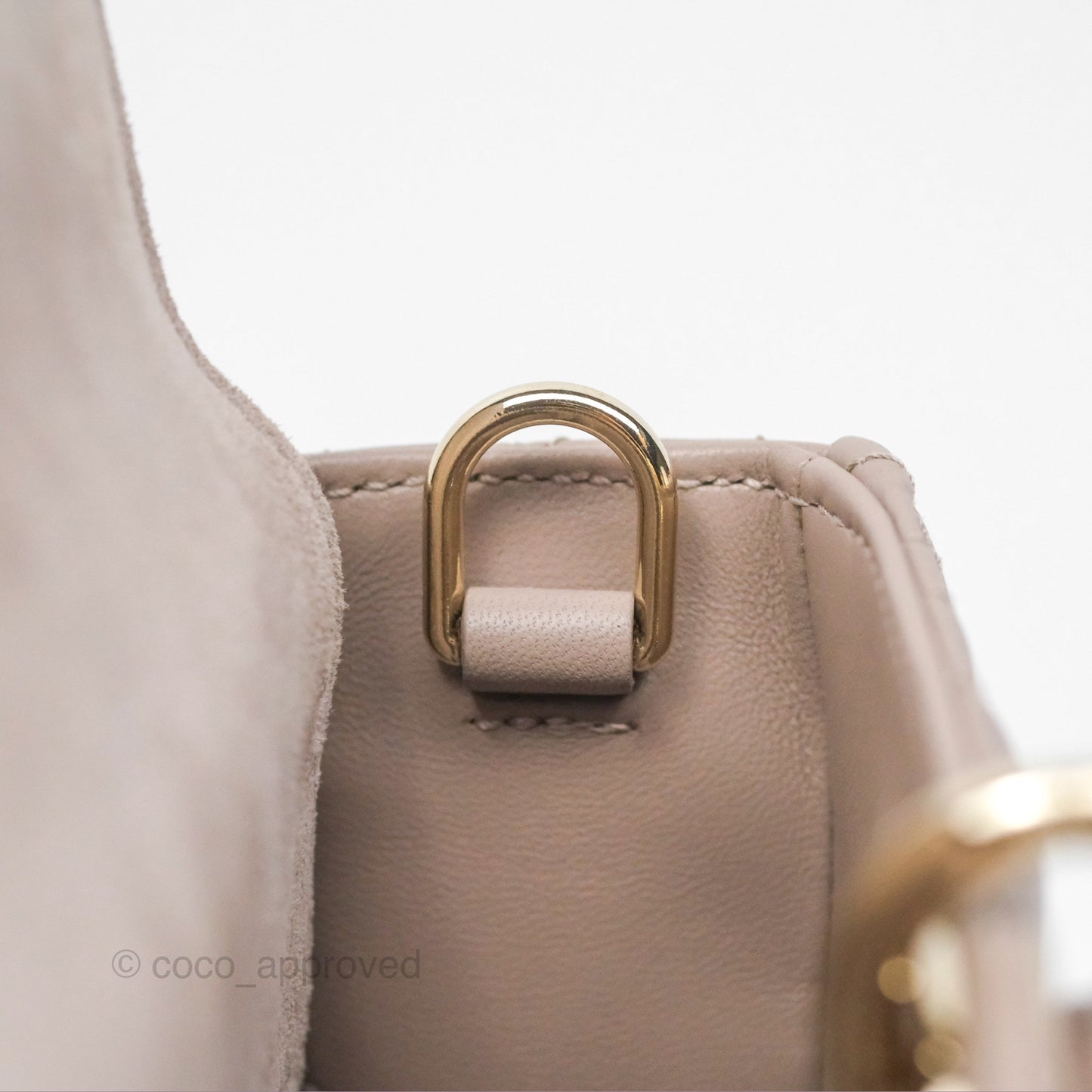 Christian Dior Medium Lady D-Joy Bag Warm Taupe Lambskin Gold Hardware