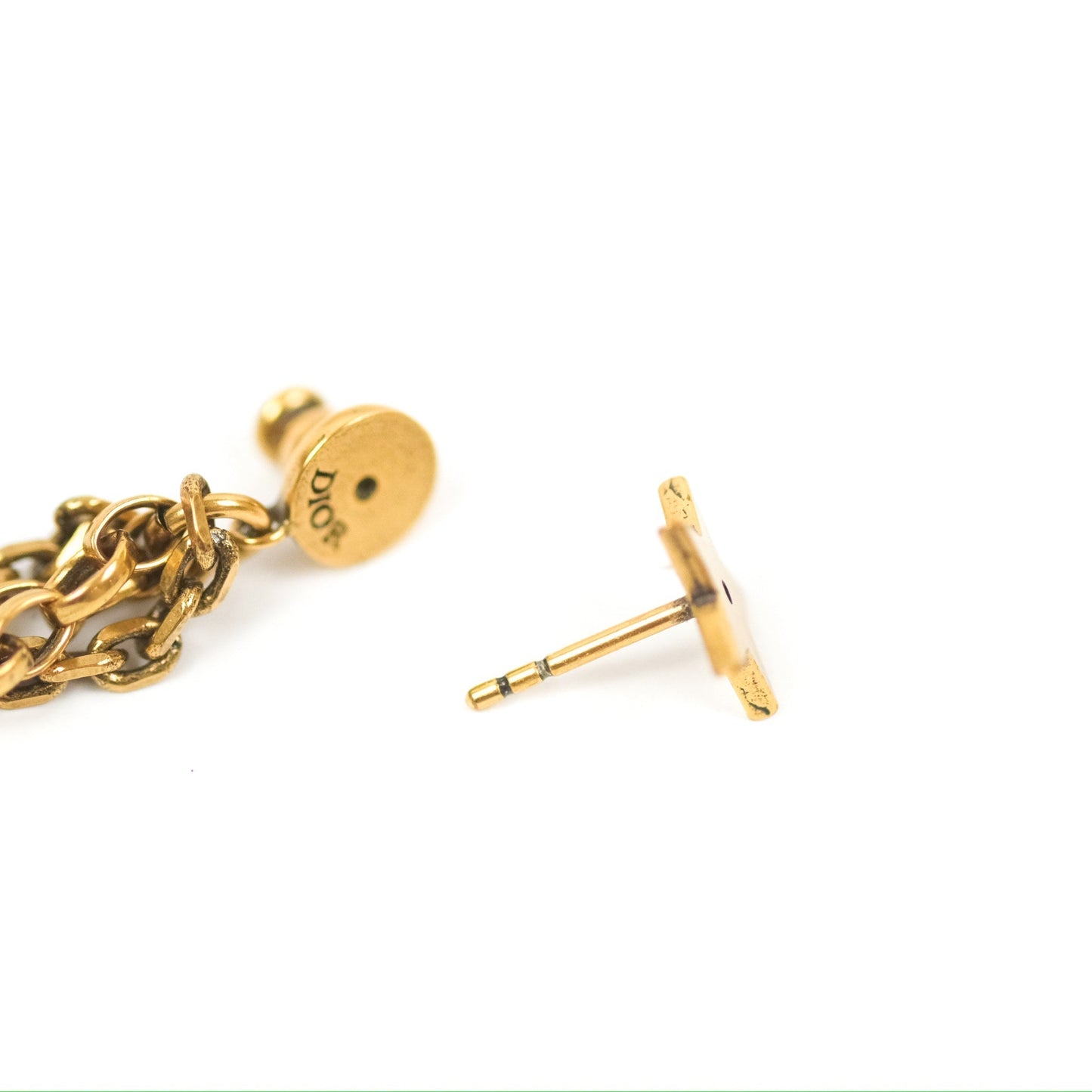 Dior Heart Drop Crystal Earrings
