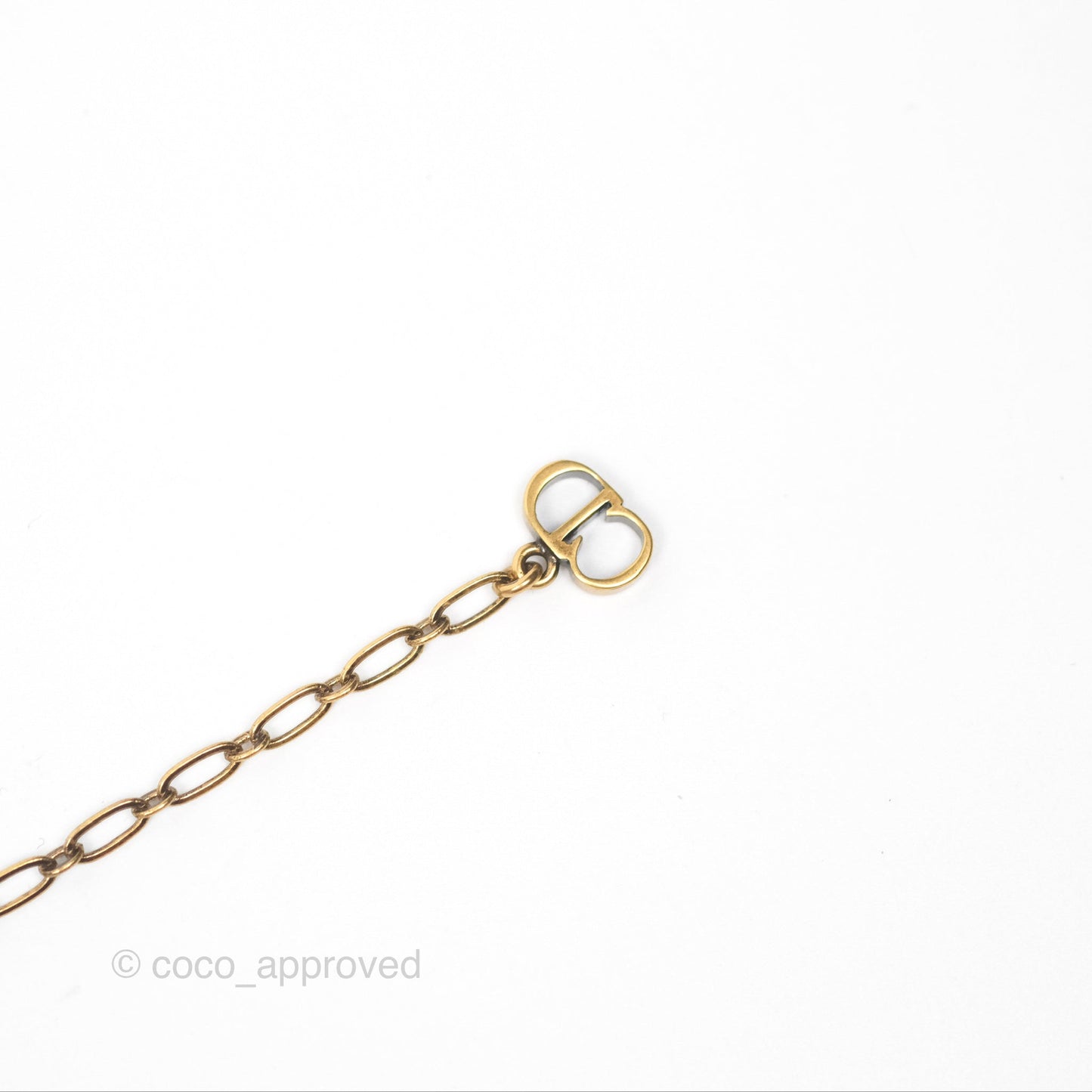 Christian Dior Grosgrain Ribbon Astrology Choker Aged Gold Hardware