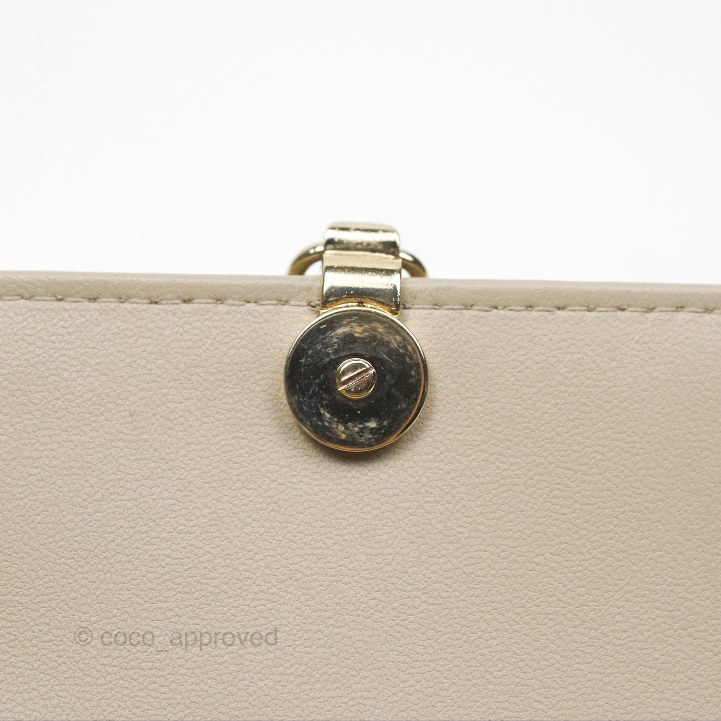 Christian Dior My Dior Daily Chain Pouch Sand-Colored Cannage Lambskin Gold Hardware