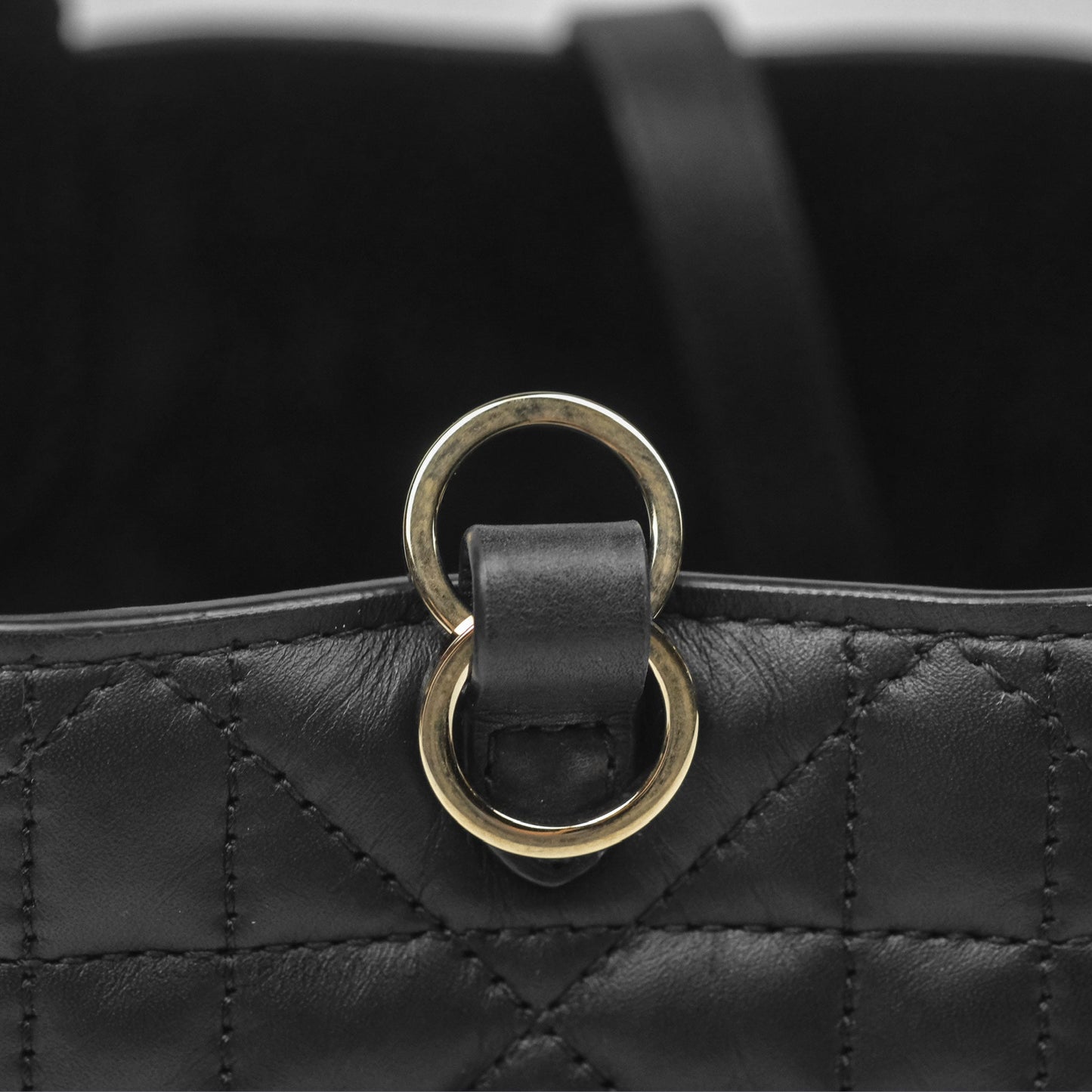Christian Dior Small Dior Toujours Bag Black Macrocannage Calfskin