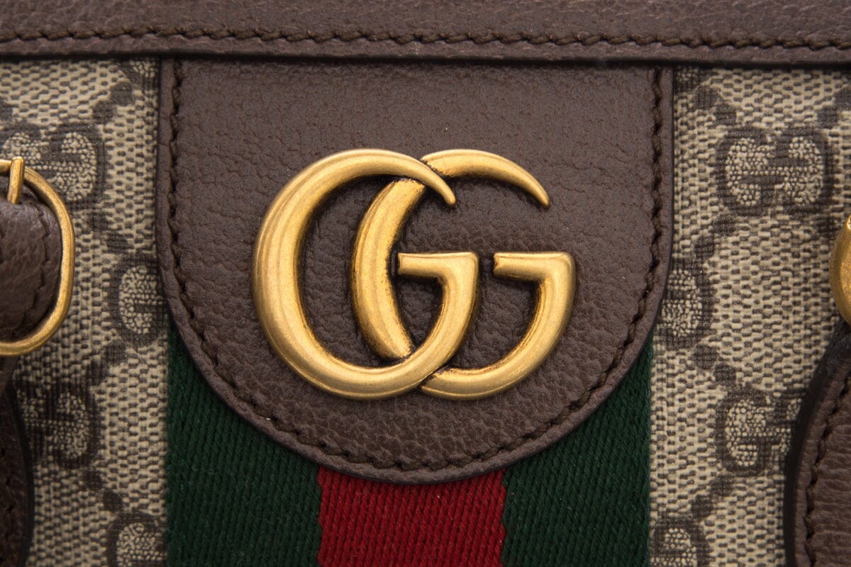 Gucci Brown Canvas Monogram Duffle Bag