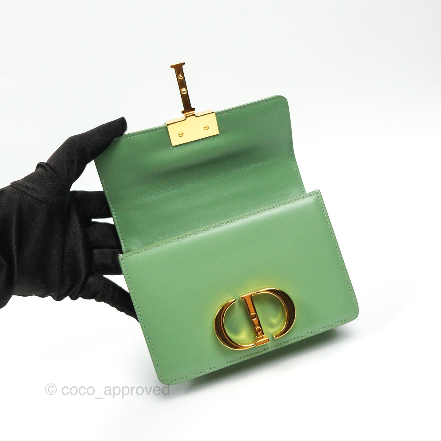 Dior Micro 30 Montaigne Flap Bag Mint Green Smooth Calfskin