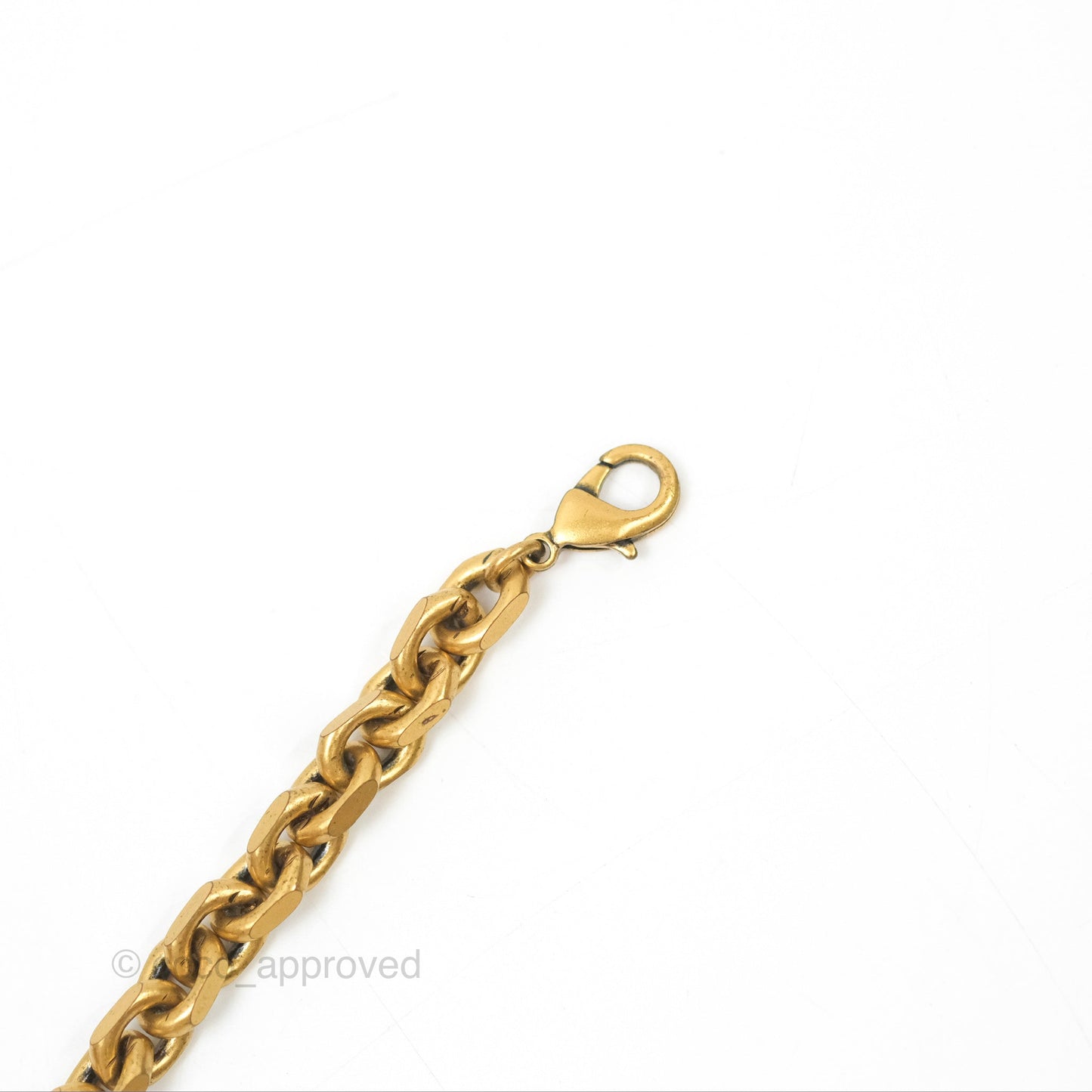 Dior CD Star Chain Choker Necklace Antique Gold Tone