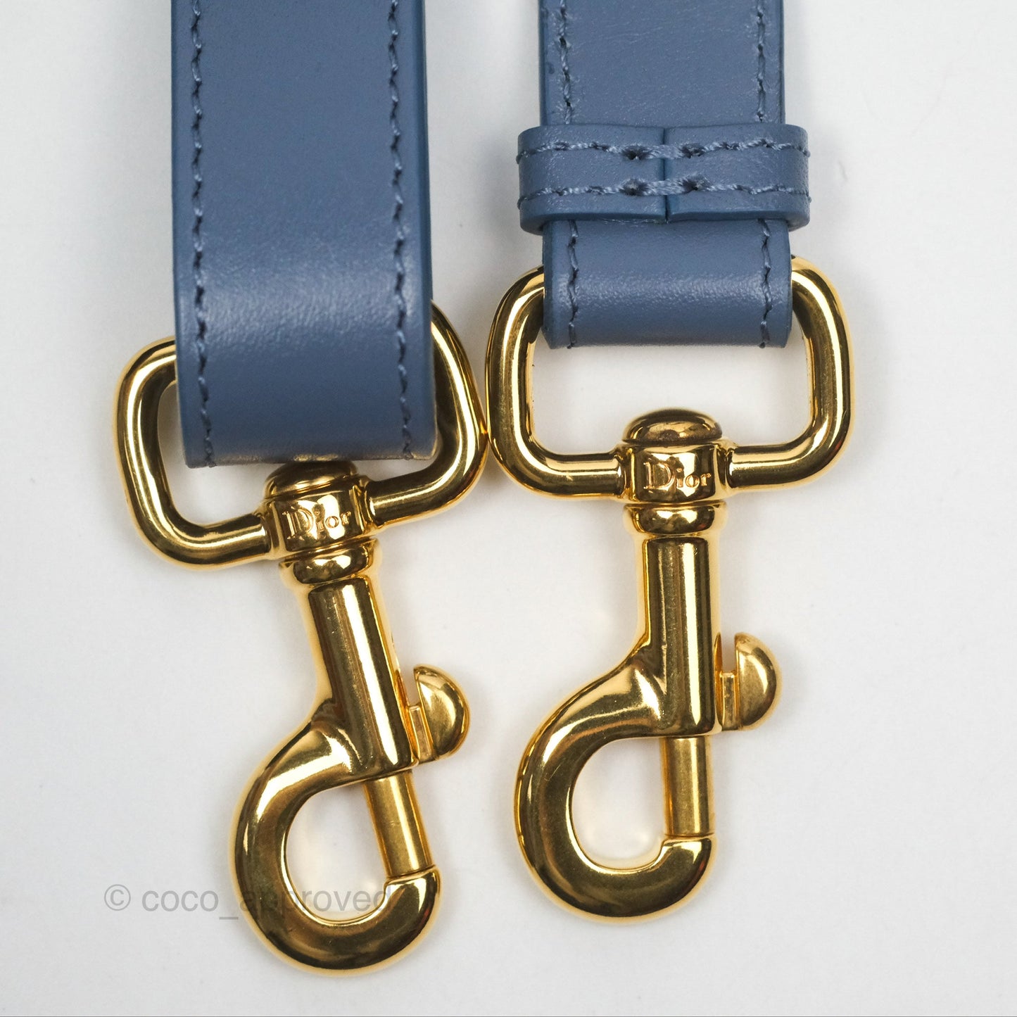 Christian Dior Medium Bobby Bag Blue Calfskin Gold Hardware