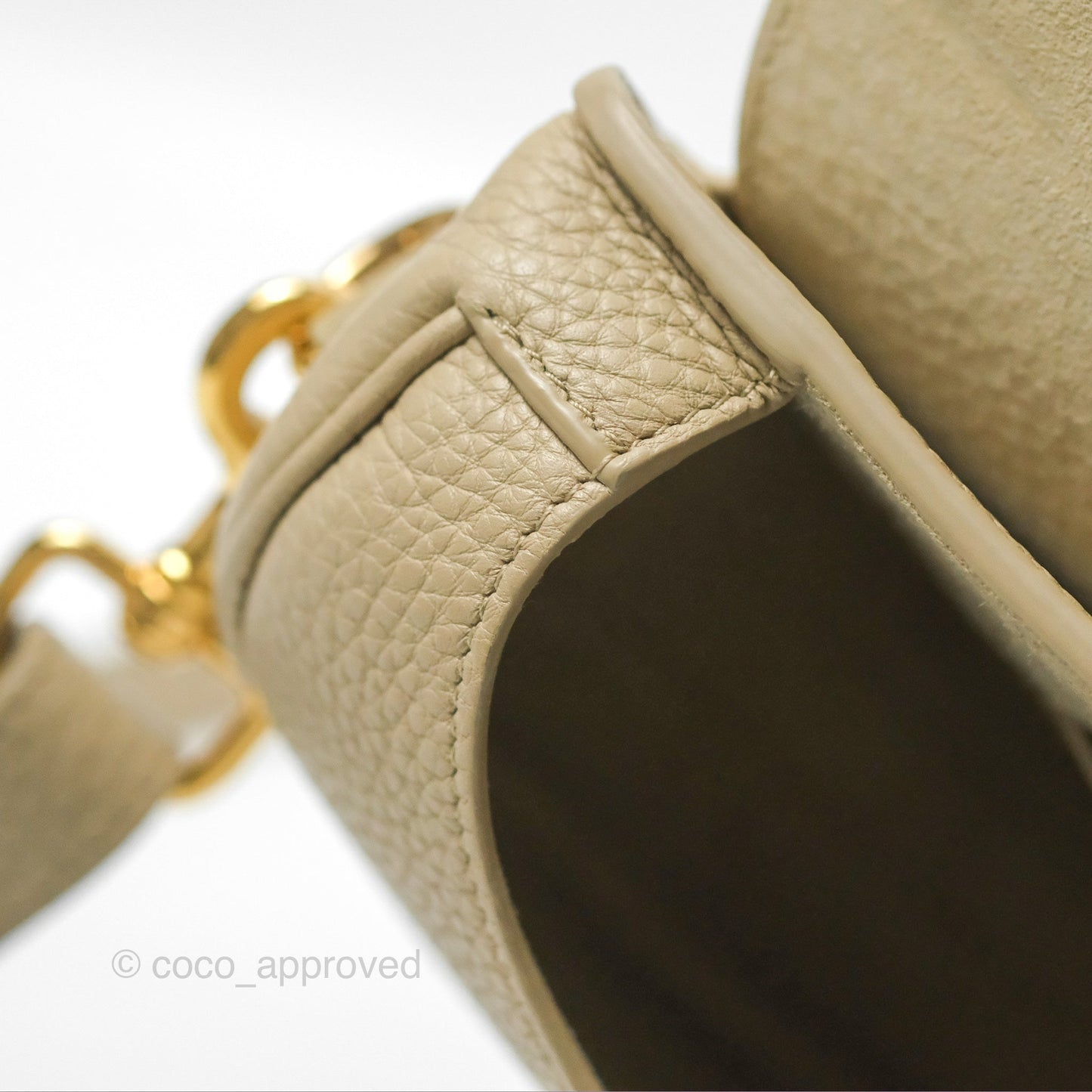 Christian Dior Medium Bobby Flap Beige Grained Calfskin