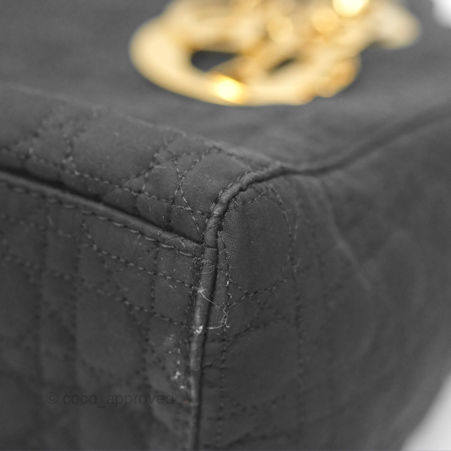 Christian Dior Vintage Medium Cannage Fabric Black Lady Dior Gold Hardware