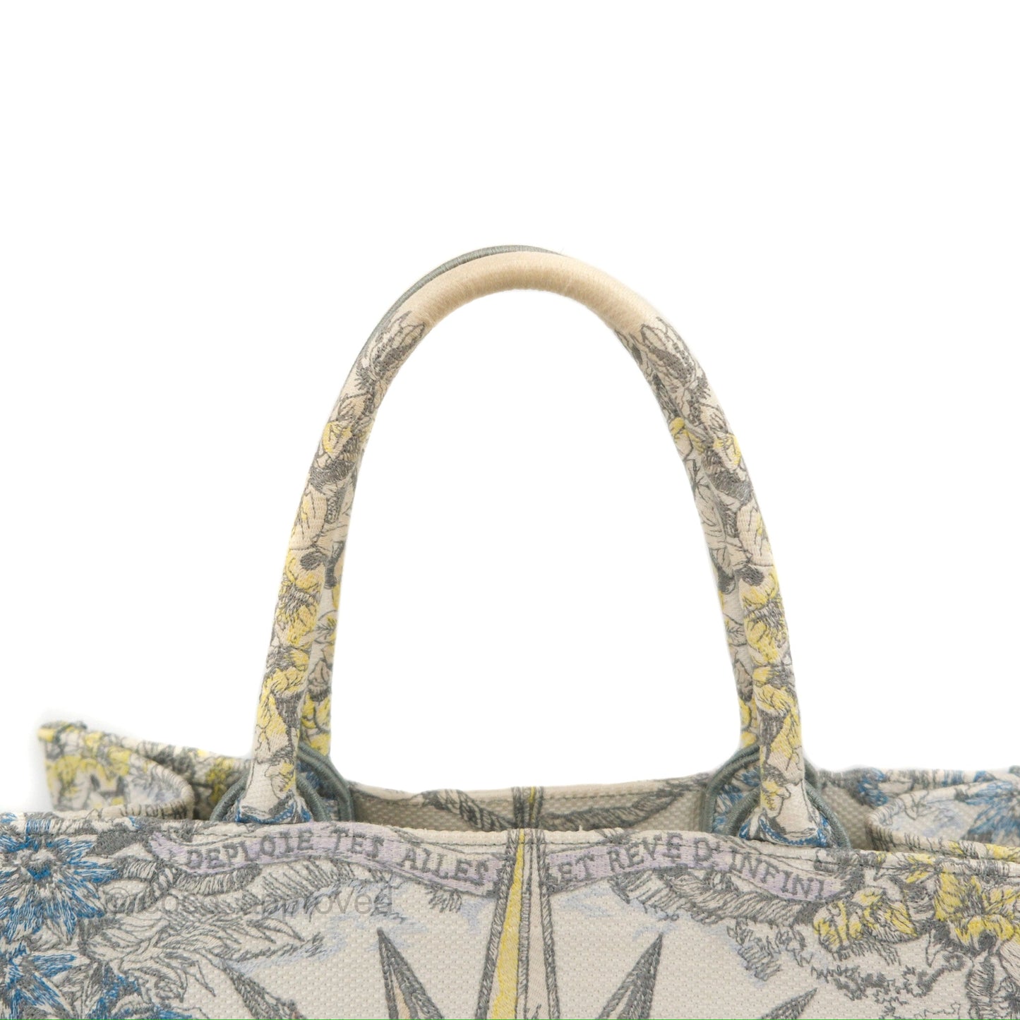 Christian Dior Medium(Old Small) Book Tote White Multicolor Rêve d'Infini Embroidery