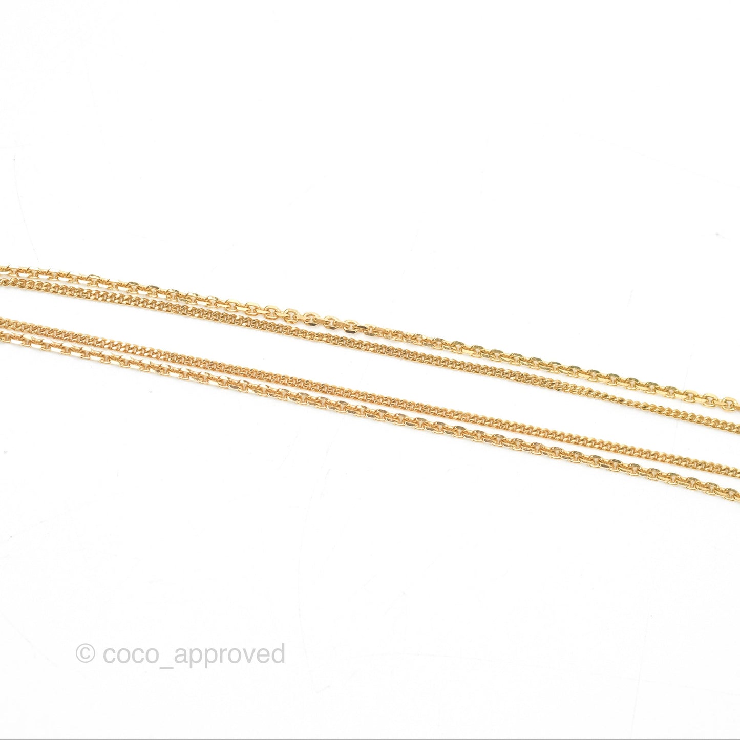 Christian Dior Petit CD Double Necklace Crystals Gold Tone
