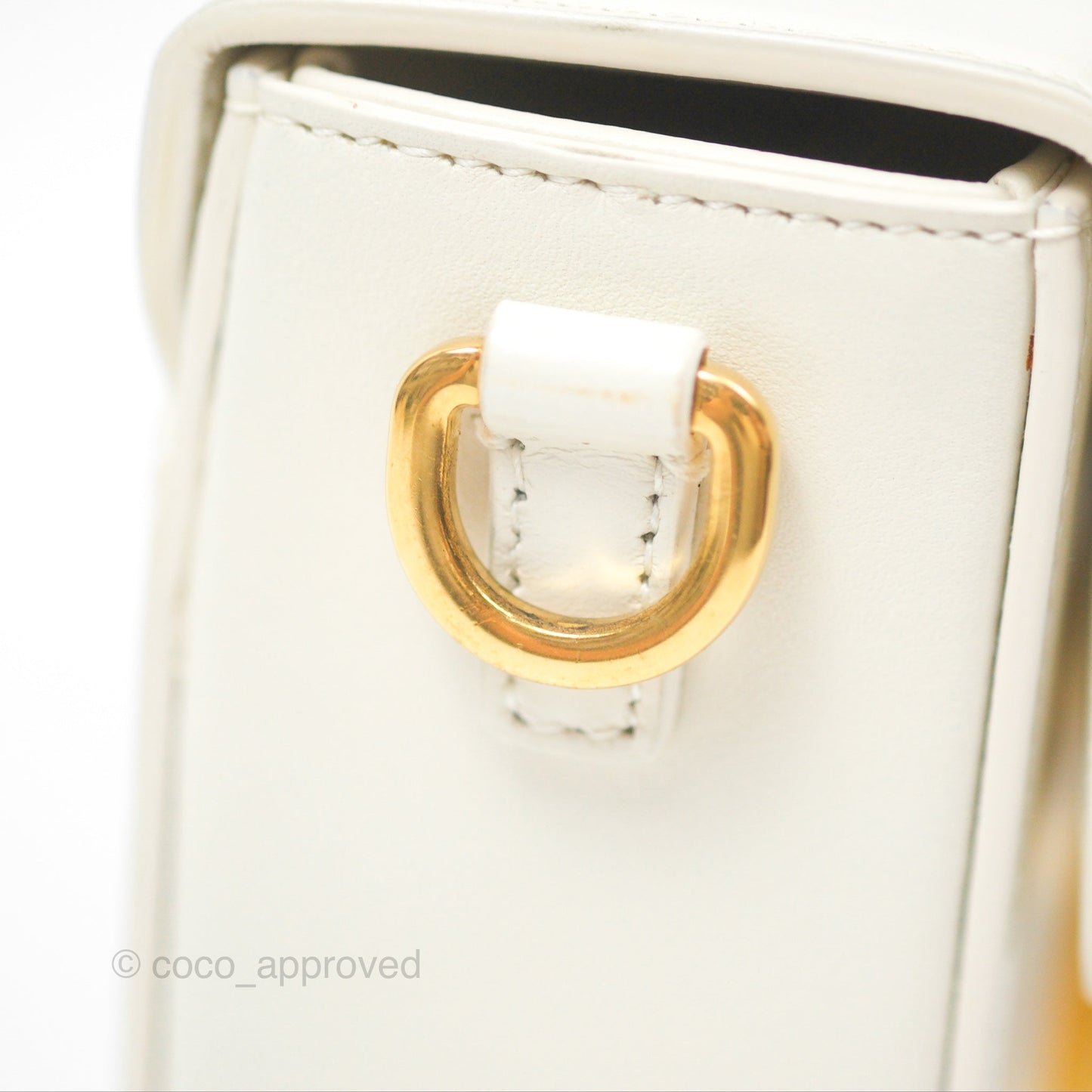 Christian Dior 30 Montaigne Box Bag White Calfskin