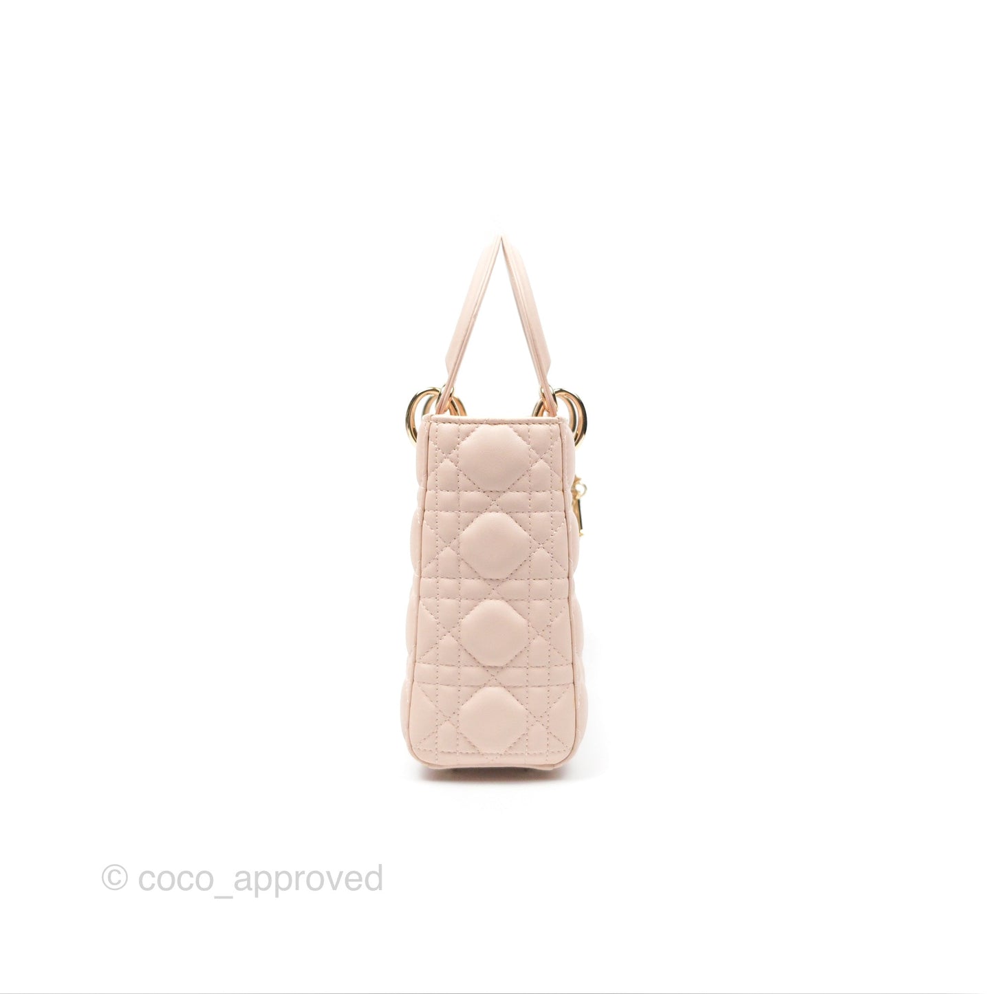 Christian Dior My ABCDior Lady Dior Pale Pink Cannage Lambskin Gold Hardware