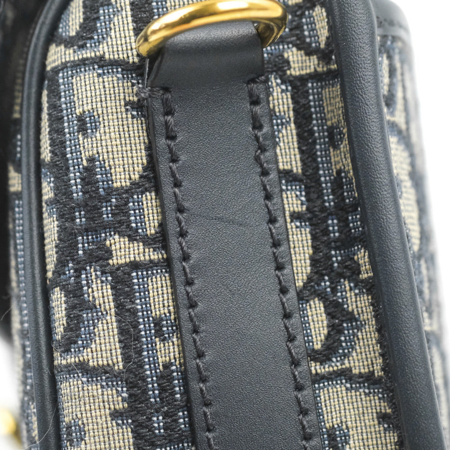 Dior Medium Bobby Bag Blue Oblique Jacquard Canvas