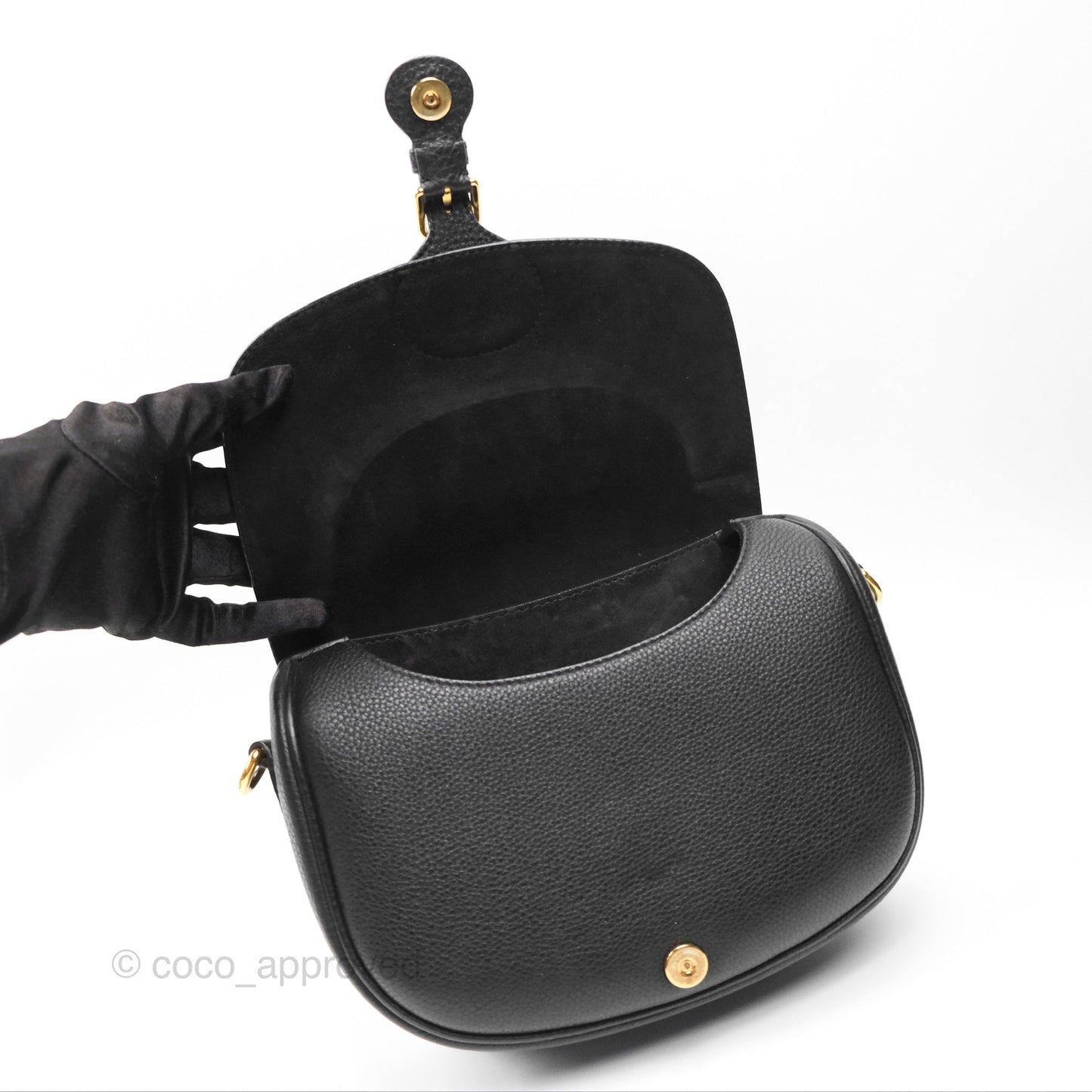 Christian Dior Medium Bobby Flap Black Grained Calfskin