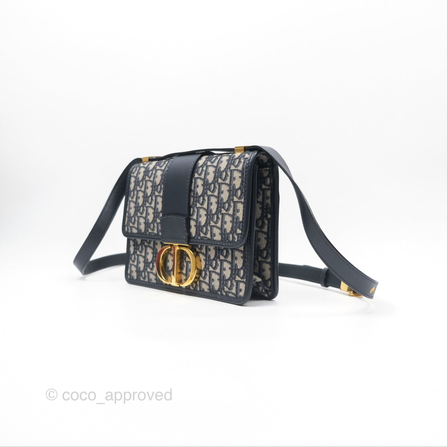 Dior 30 Montaigne Bag Blue Dior Oblique Jacquard