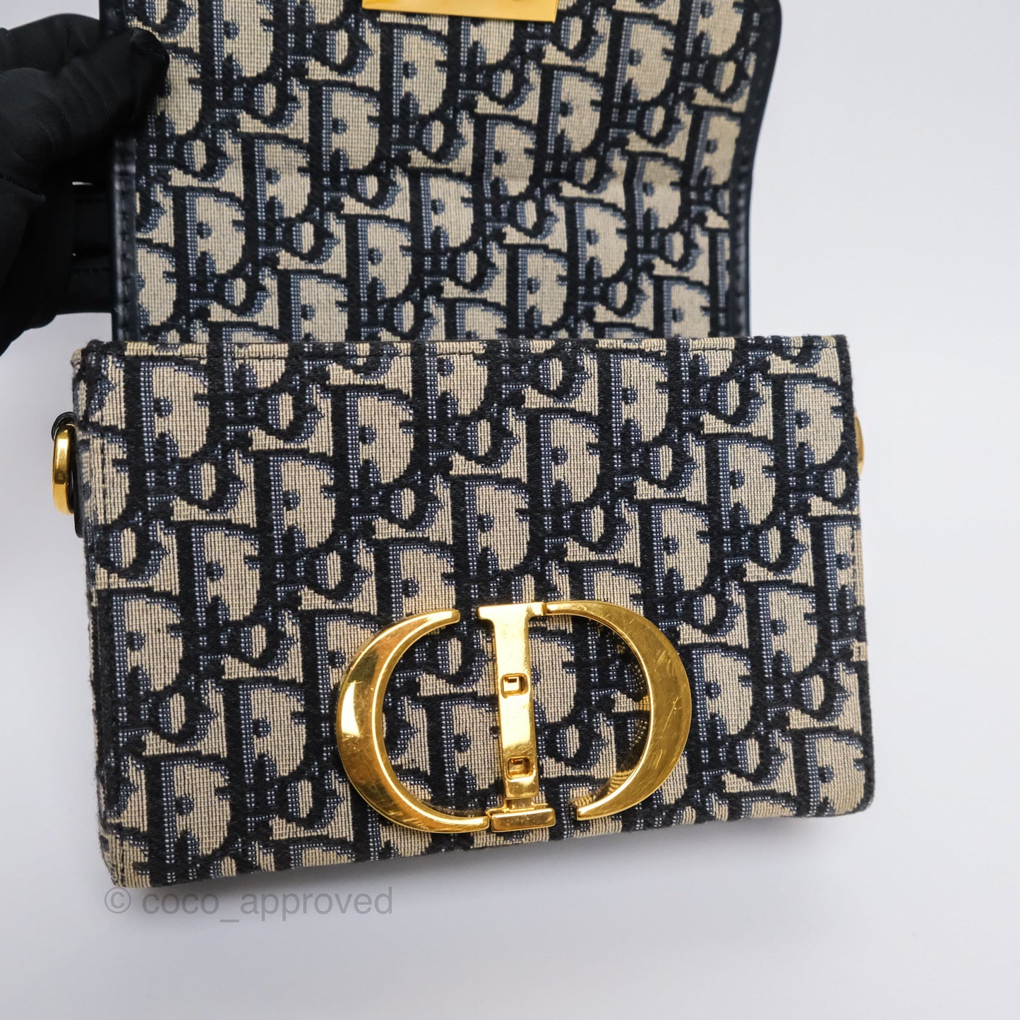 Christian Dior 30 Montaigne Oblique Jacquard Box Bag