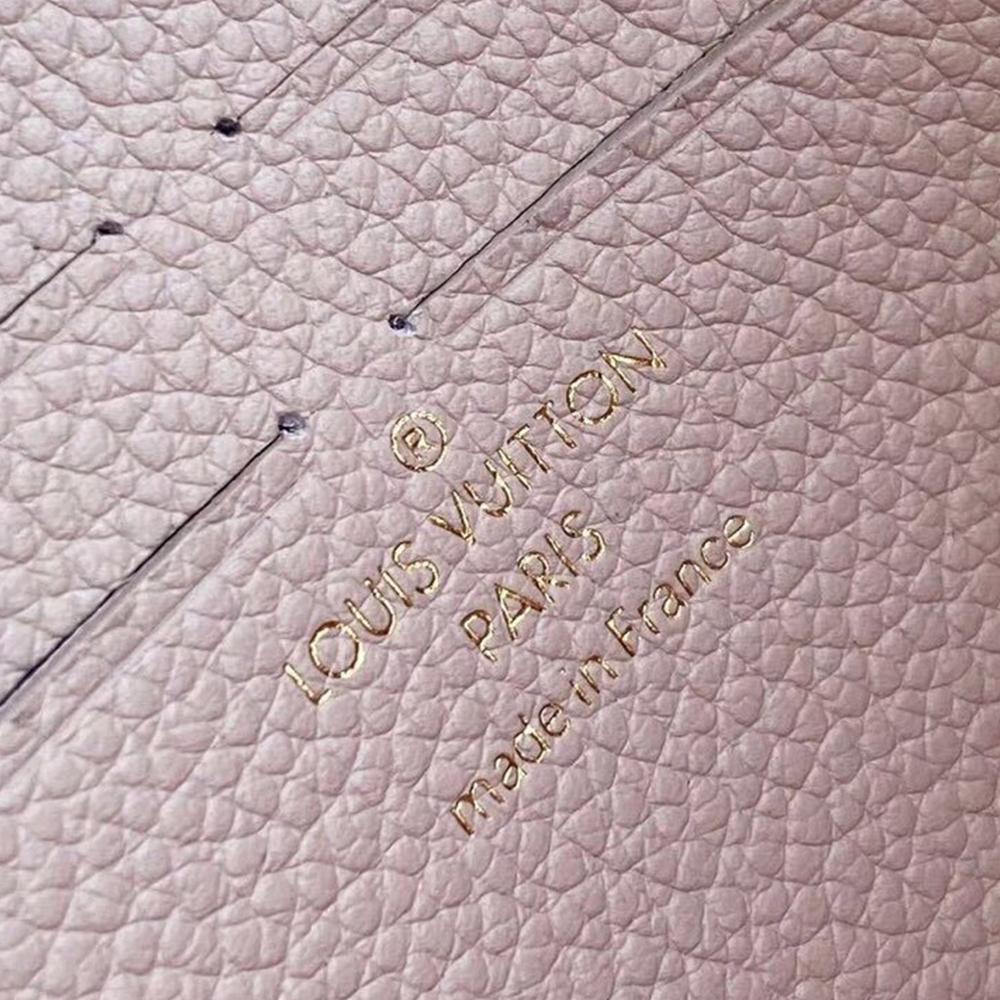 LV TWIST CHAIN WALLET LIGHT PINK GRAIN LEATHER