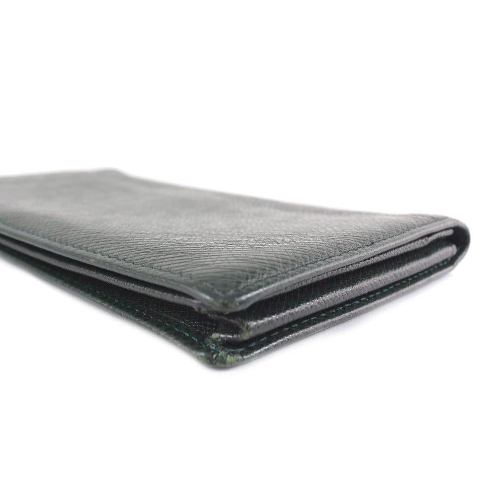 Louis Vuitton Black Leather Porte carte credit Pression wallet accessories
