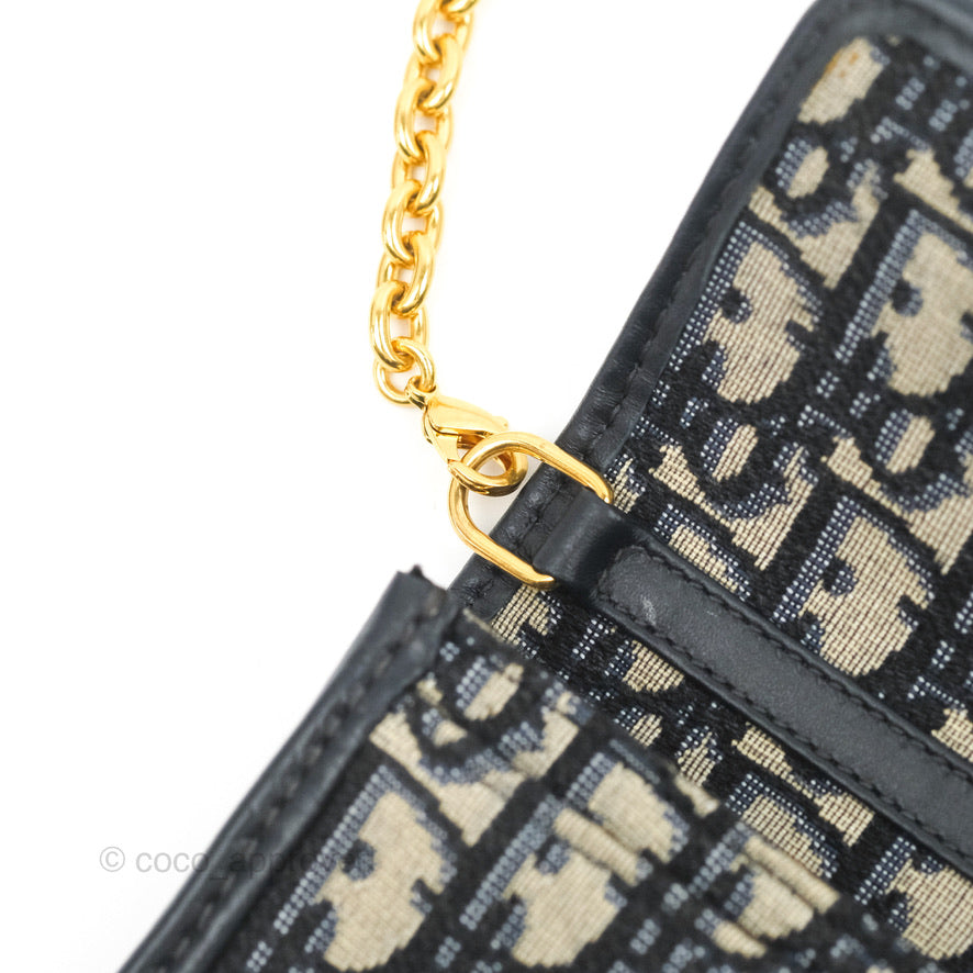 Dior 30 Montaigne Clutch Navy Oblique Canvas