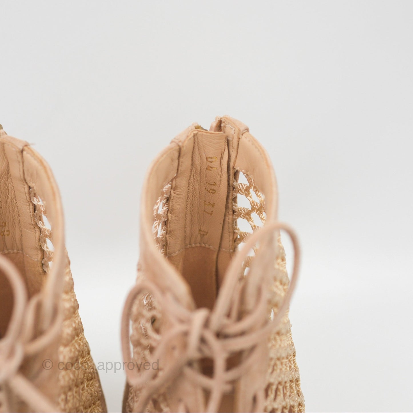 Dior Naughtily-D Ankle Boots Nude Suede Size 37
