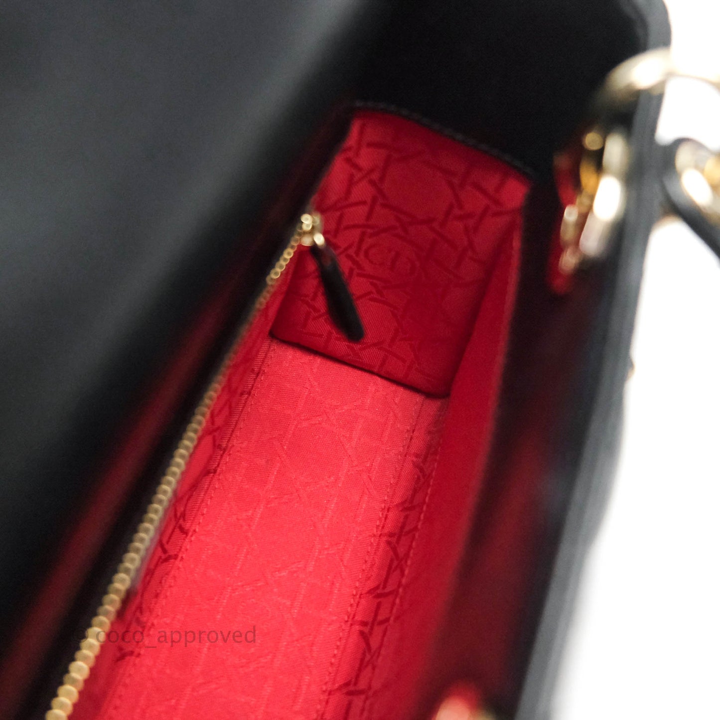 Christian Dior Lambskin My ABCDior Lady Dior Black Gold Hardware