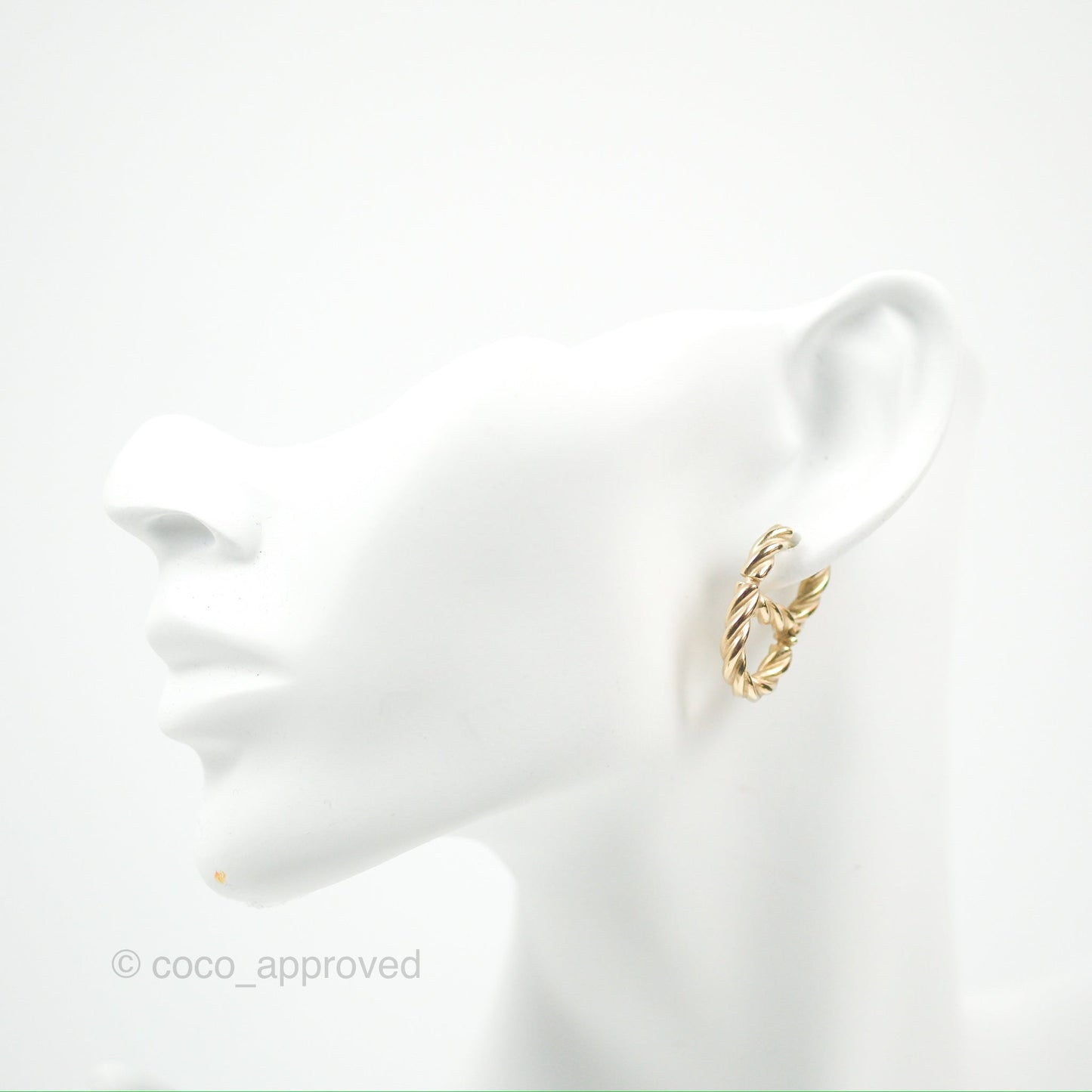 Dior 30 Montaigne Twist Earrings Gold Tone