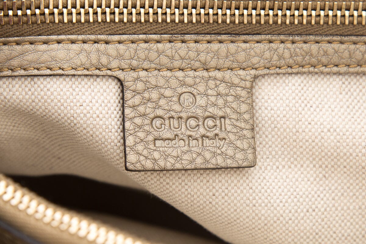 Gucci Gold Bamboo Shopper Handbag
