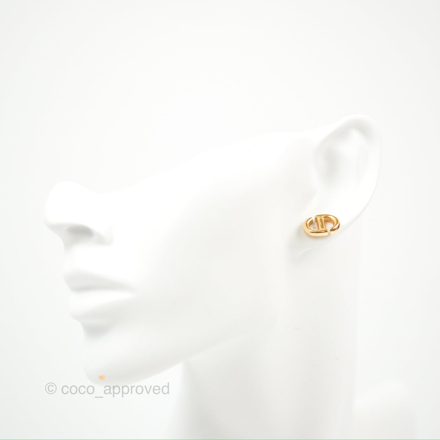Dior CD Earrings Gold Tone