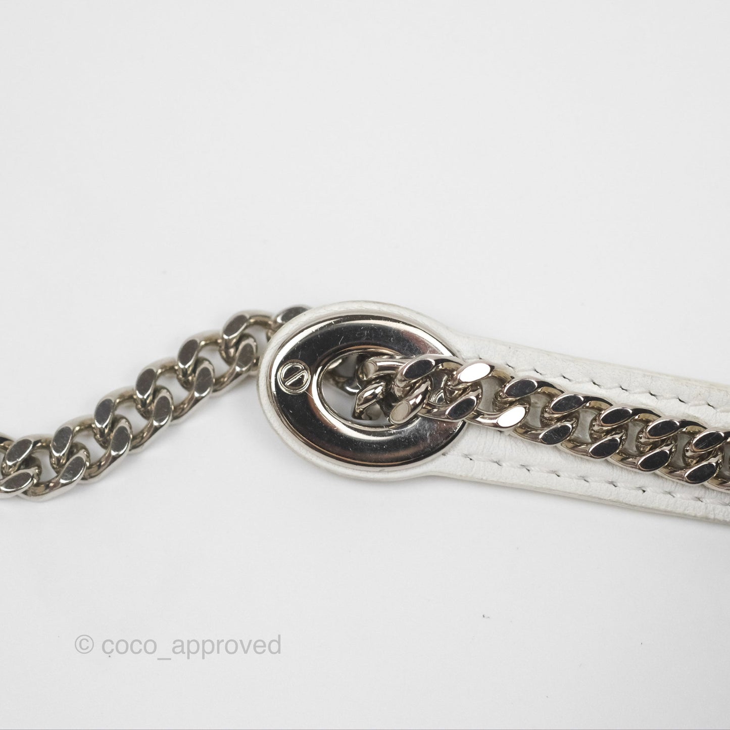 Christian Dior Cannage Mini Lady Dior White Silver Hardware