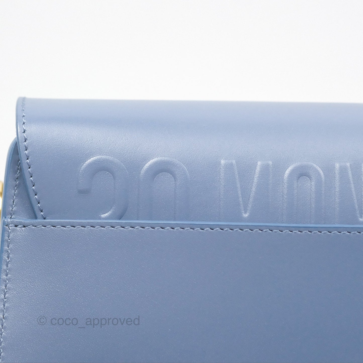 Christian Dior Medium Bobby Bag Blue Calfskin Gold Hardware