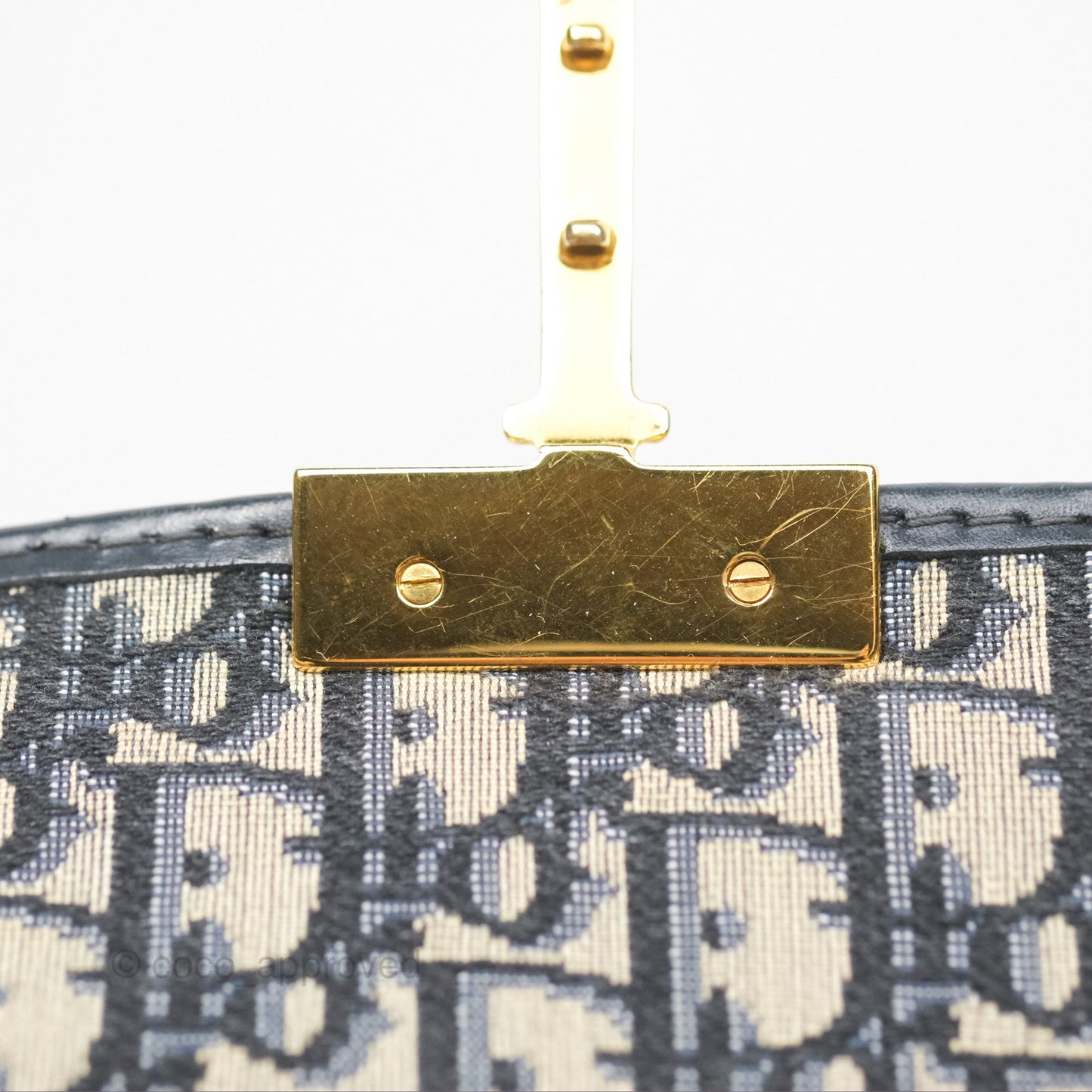 Christian Dior 30 Montaigne with Chain Blue Dior Oblique Jacquard