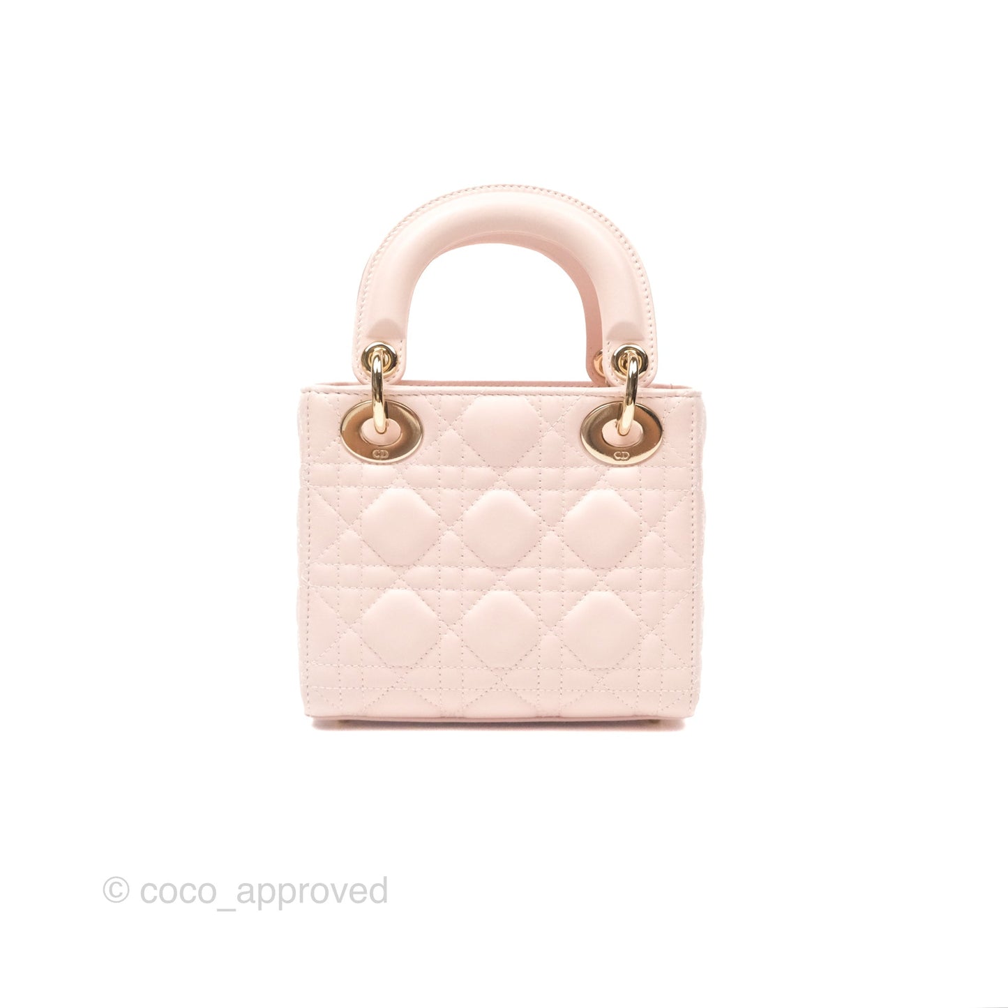 Christian Dior Mini Lady Dior Pink Lambskin Gold Hardware