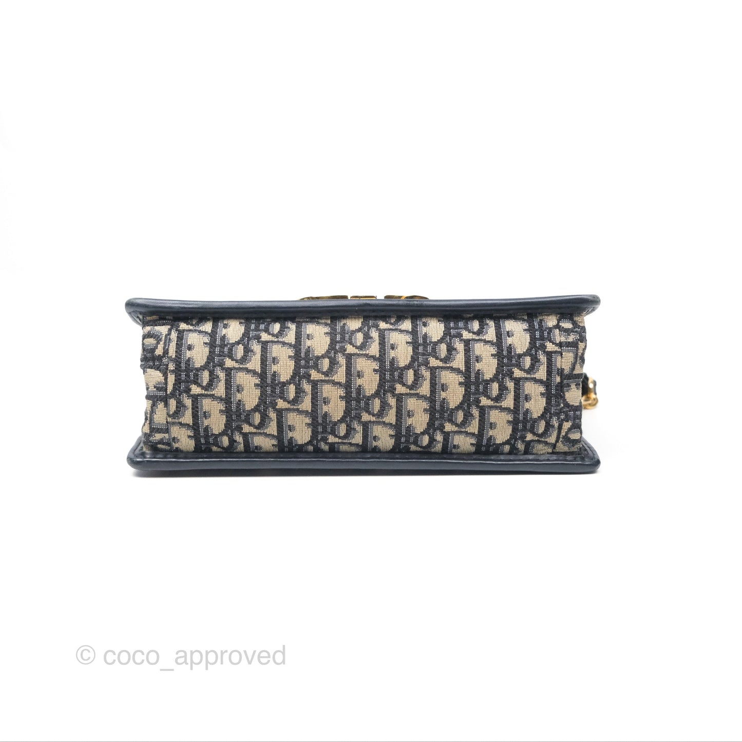 Christian Dior 30 Montaigne with Chain Blue Dior Oblique Jacquard