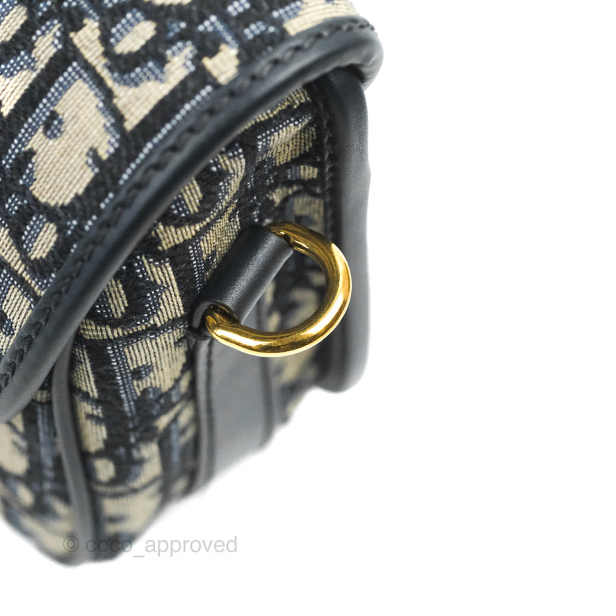 Dior Medium Bobby Bag Blue Oblique Jacquard Canvas