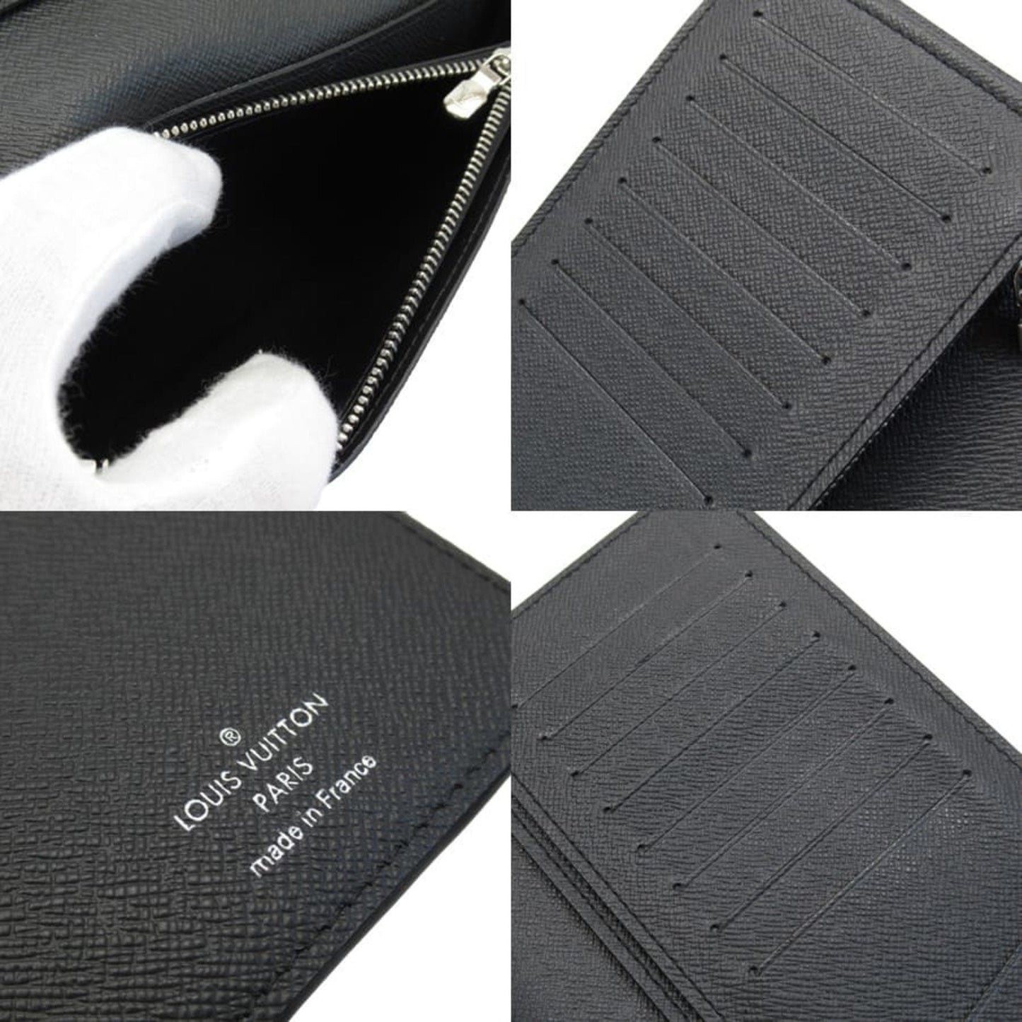 Louis Vuitton Black Leather Brazza wallet accessories