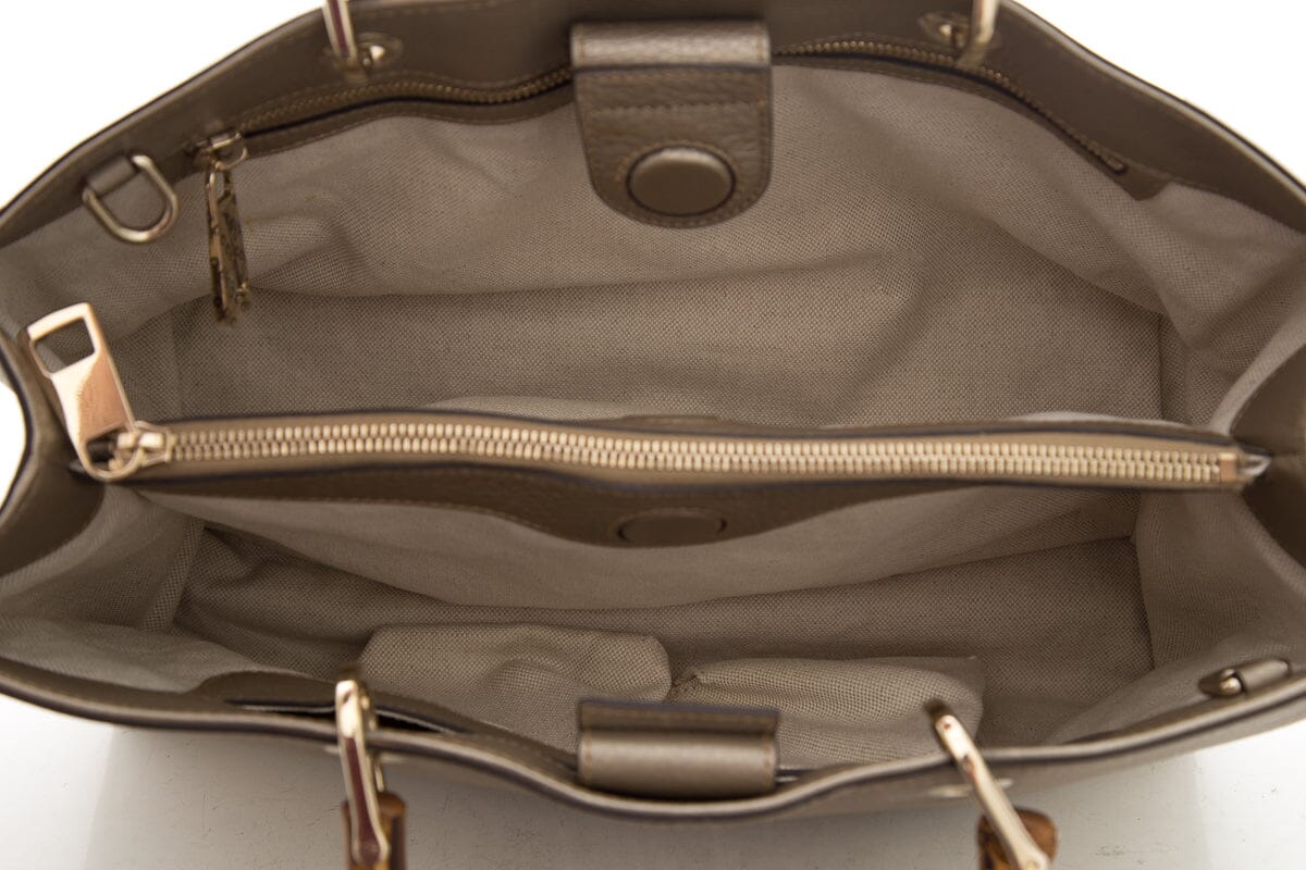 Gucci Gold Bamboo Shopper Handbag