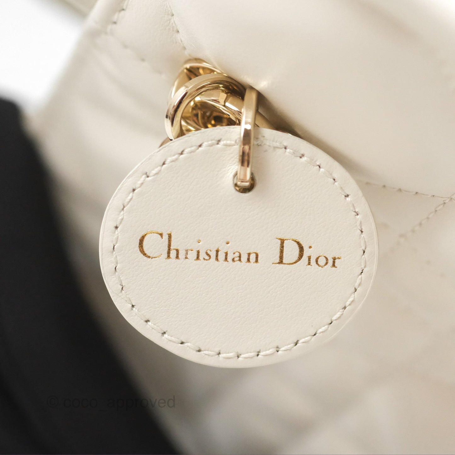 Christian Dior Mini Dior Book Tote Latte Macrocannage Calfskin Gold Hardware