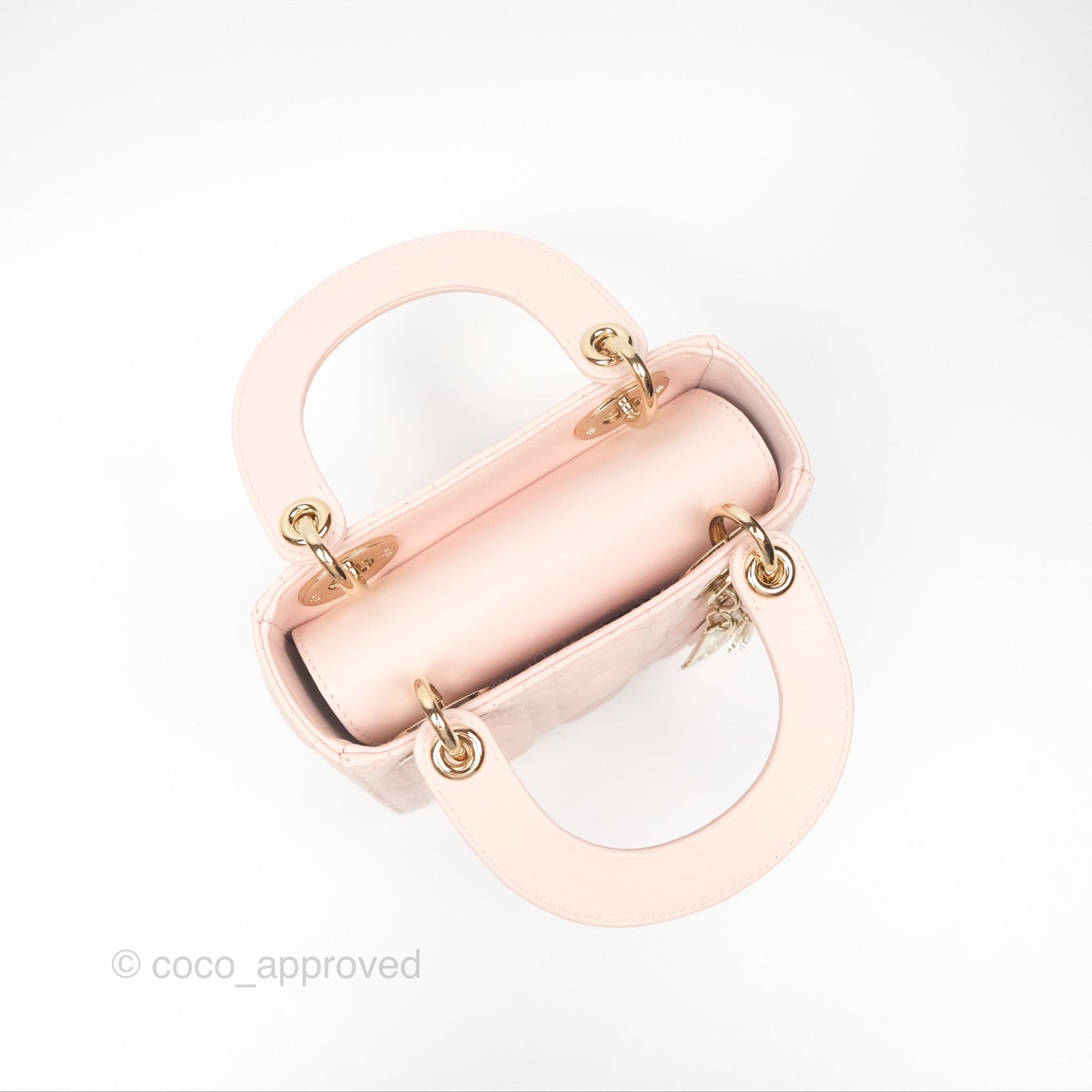 Christian Dior Mini Lady Dior Pink Lambskin Gold Hardware