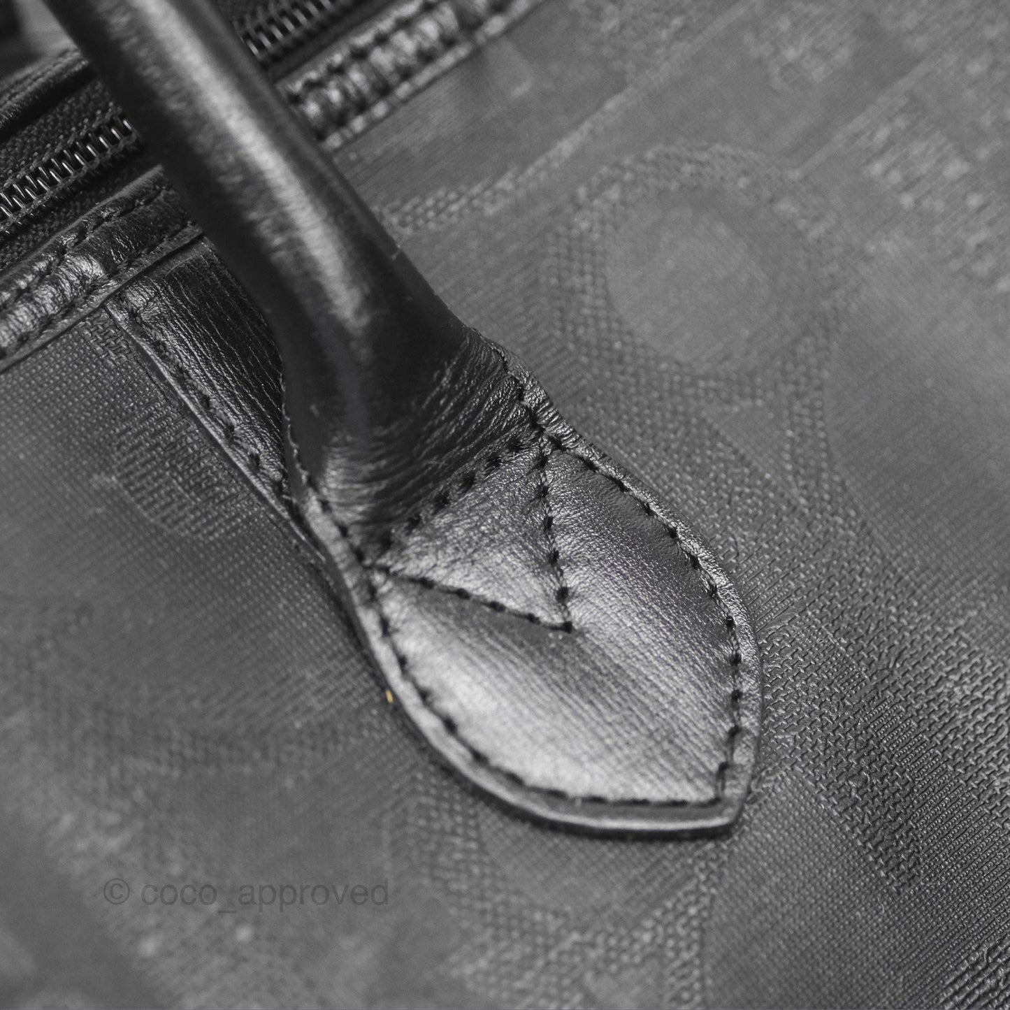 Dior Vintage Trotter Boston Duffle Bag Oblique Black