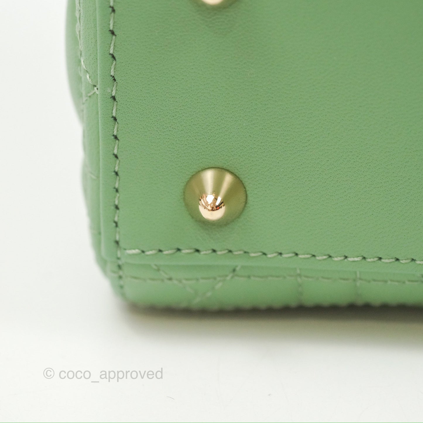 Christian Dior My ABCDior Lady Dior Avocado Green Lambskin Gold Hardware