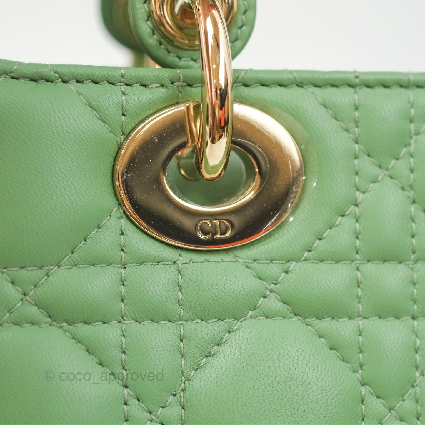 Christian Dior My ABCDior Lady Dior Avocado Green Lambskin Gold Hardware