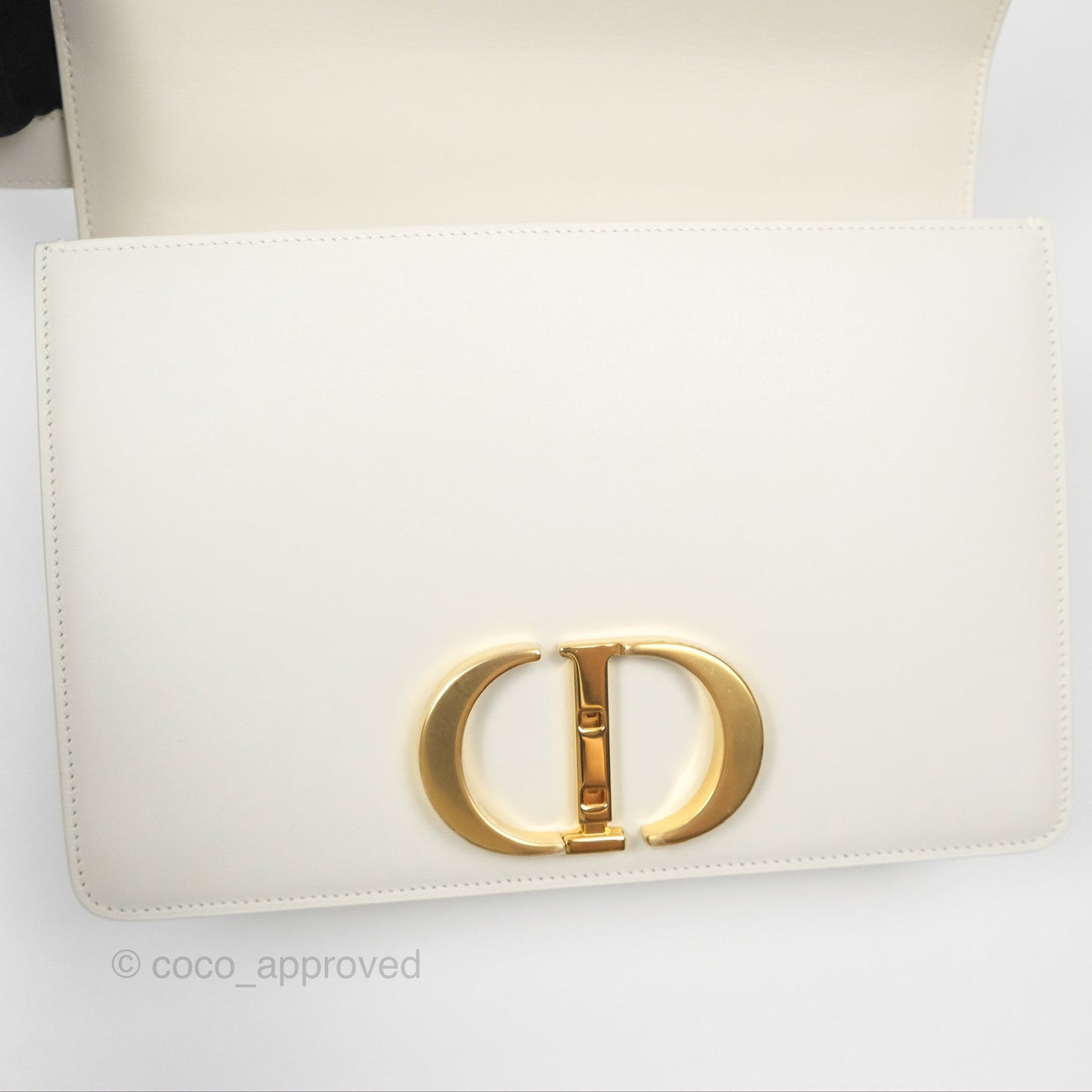 Christian Dior Small 30 Montaigne Box Bag White Calfskin