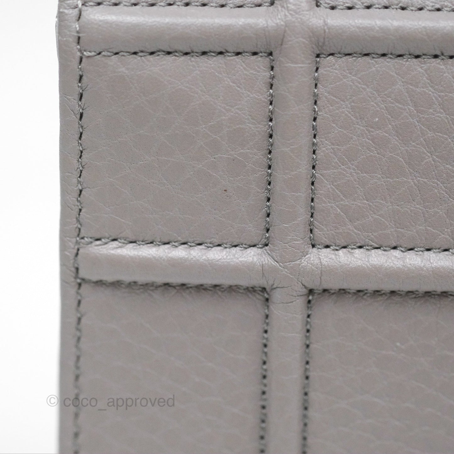 Christian Dior Medium Diorama Calfskin Flap Bag Grey Gold Hardware