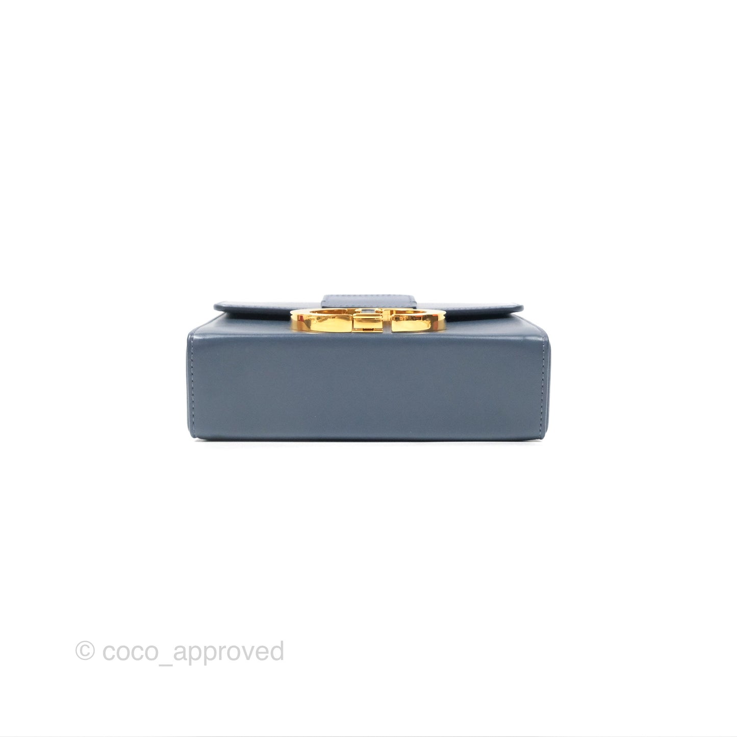 Christian Dior 30 Montaigne Box Bag Blue Calfskin