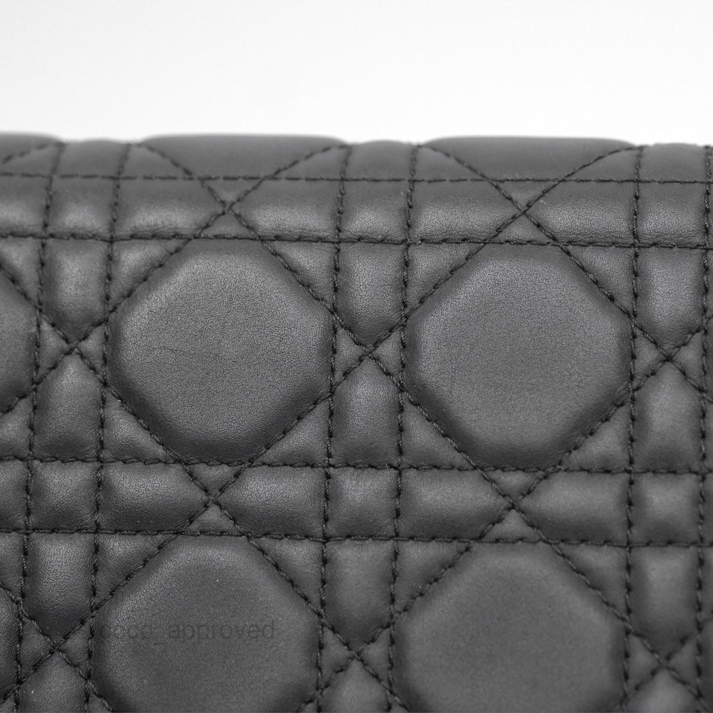 Christian Dior Lady Dior Small Clutch with Chain Lambskin So Black