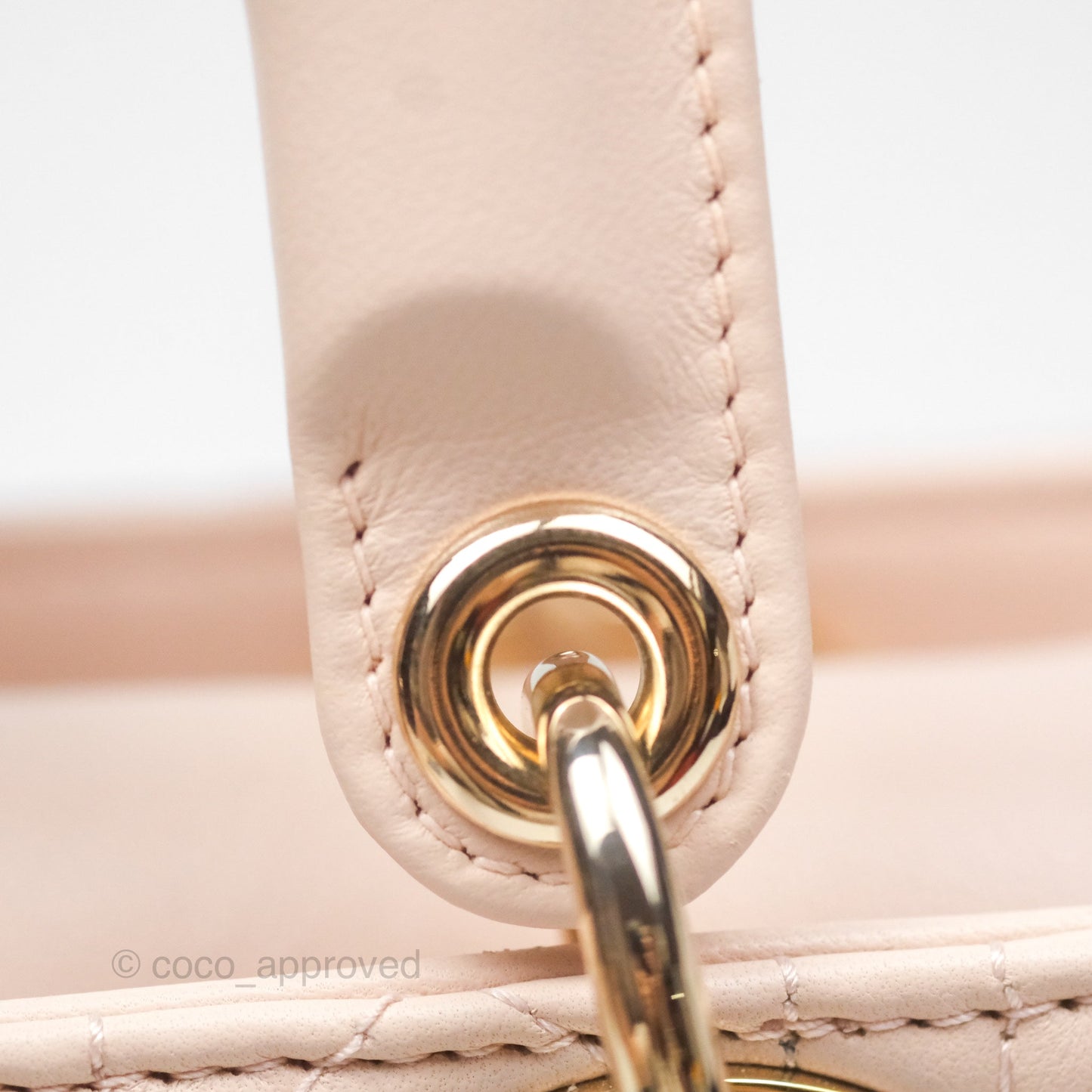 Christian Dior Lambskin My ABCDior Lady Dior Pink Gold Hardware
