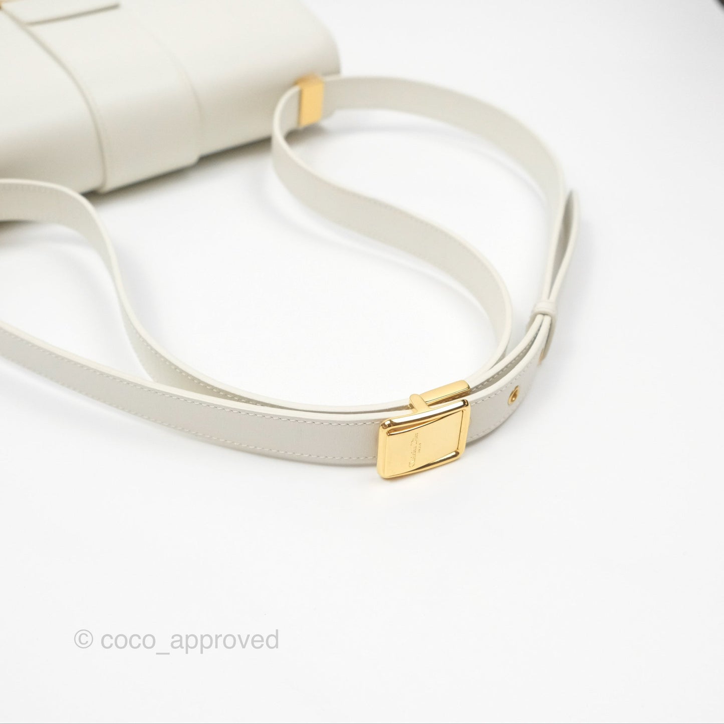 Christian Dior Small 30 Montaigne Box Bag White Calfskin